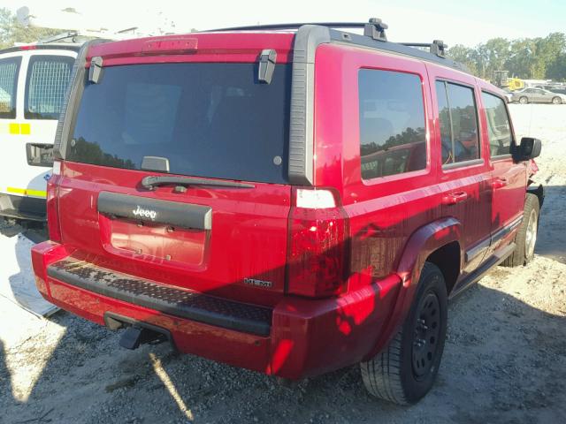 1J4RH4GT9AC144289 - 2010 JEEP COMMANDER წითელი ფოტო 4