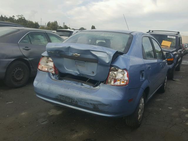 KL1TG52675B394719 - 2005 CHEVROLET AVEO LT BLUE photo 4