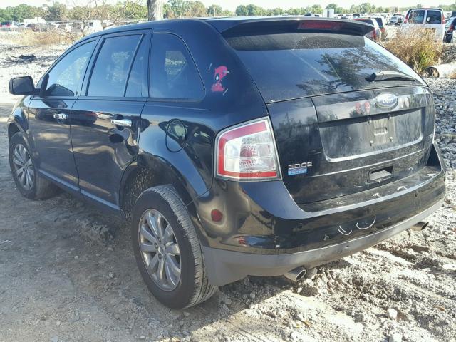 2FMDK38C58BA00920 - 2008 FORD EDGE SEL BLACK photo 3