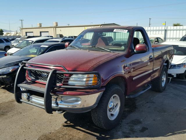 1FTDF18W7VKB64517 - 1997 FORD F150 RED photo 2