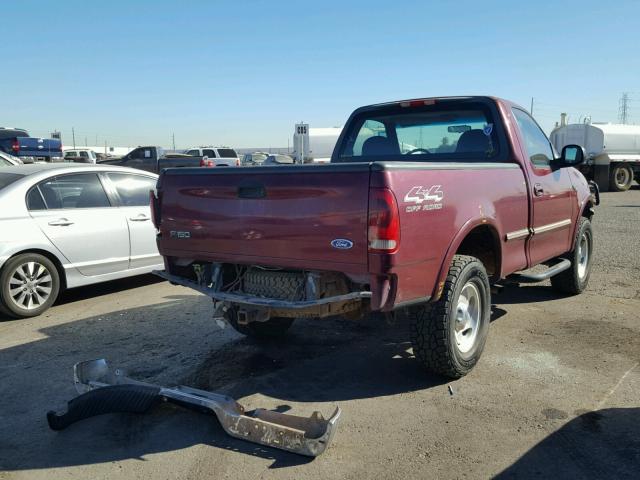 1FTDF18W7VKB64517 - 1997 FORD F150 RED photo 4