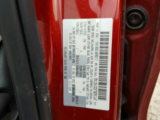 JM1CW2BL8D0150748 - 2013 MAZDA 5 RED photo 10