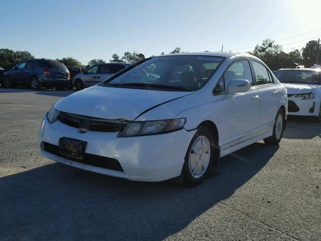 JHMFA36248S000311 - 2008 HONDA CIVIC HYBR WHITE photo 2