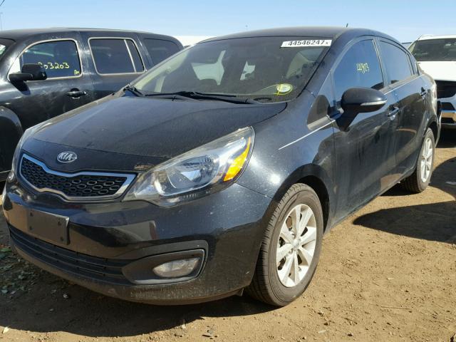 KNADN4A3XD6138115 - 2013 KIA RIO EX BLACK photo 2