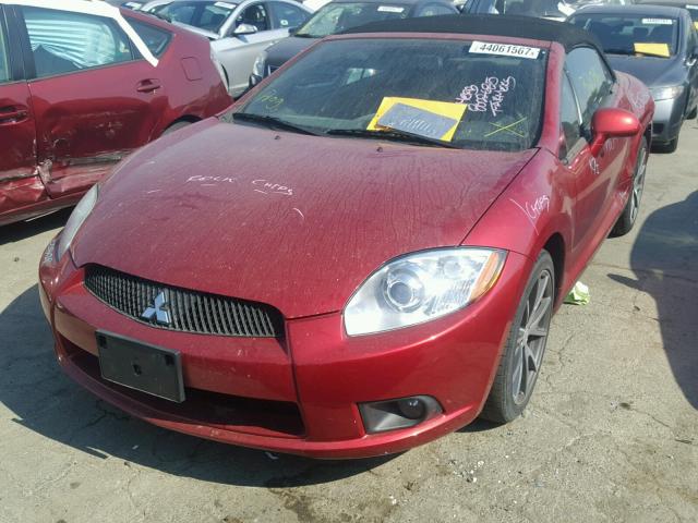 4A37L5EF9CE001359 - 2012 MITSUBISHI ECLIPSE SP RED photo 2