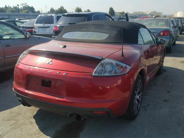 4A37L5EF9CE001359 - 2012 MITSUBISHI ECLIPSE SP RED photo 4