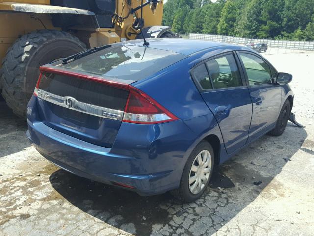 JHMZE2H35DS002662 - 2013 HONDA INSIGHT BLUE photo 4