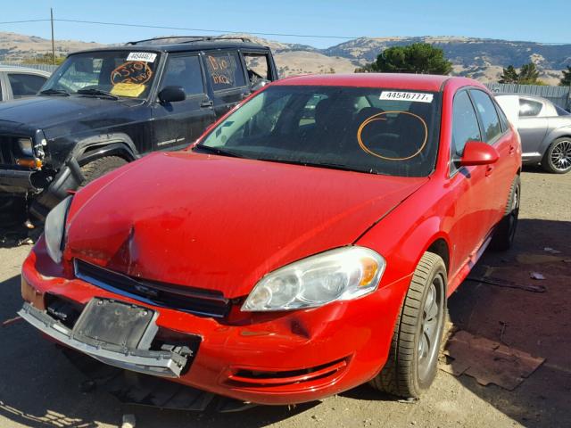 2G1WA5EN8A1118725 - 2010 CHEVROLET IMPALA LS RED photo 2