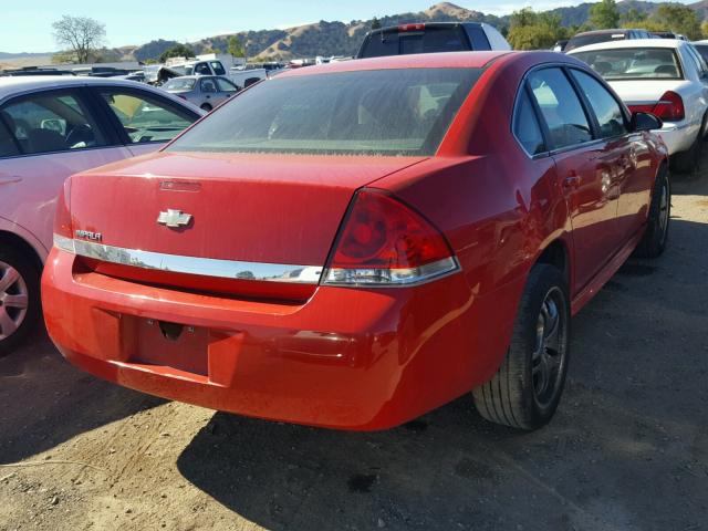 2G1WA5EN8A1118725 - 2010 CHEVROLET IMPALA LS RED photo 4