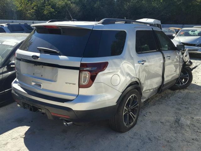 1FM5K8GT2EGC54592 - 2014 FORD EXPLORER S SILVER photo 4