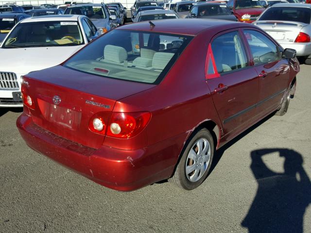 1NXBR32E37Z773486 - 2007 TOYOTA COROLLA CE RED photo 4