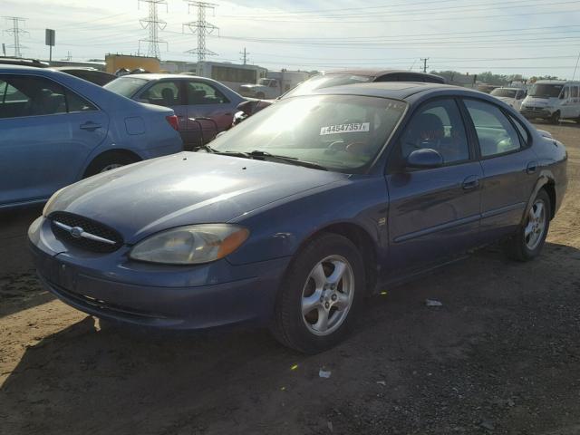 1FAFP55S22G110125 - 2002 FORD TAURUS SES BLUE photo 2