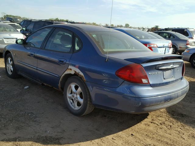 1FAFP55S22G110125 - 2002 FORD TAURUS SES BLUE photo 3