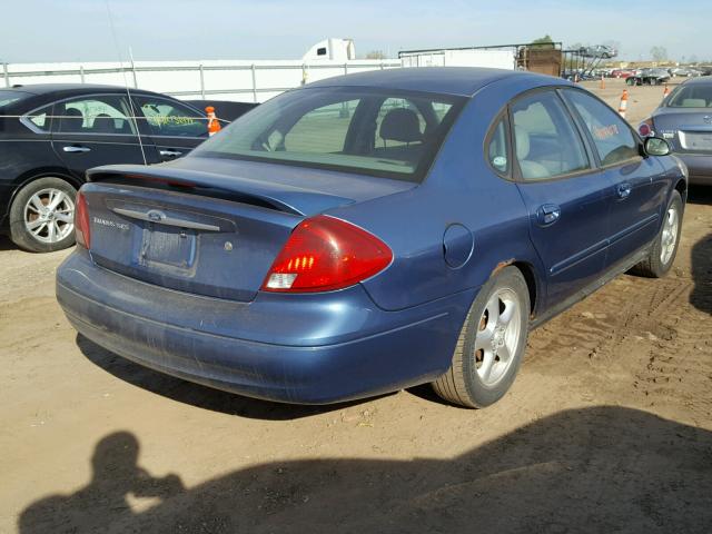 1FAFP55S22G110125 - 2002 FORD TAURUS SES BLUE photo 4