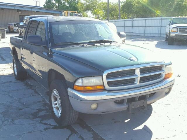 1B7GL2AN41S147116 - 2001 DODGE DAKOTA GREEN photo 1