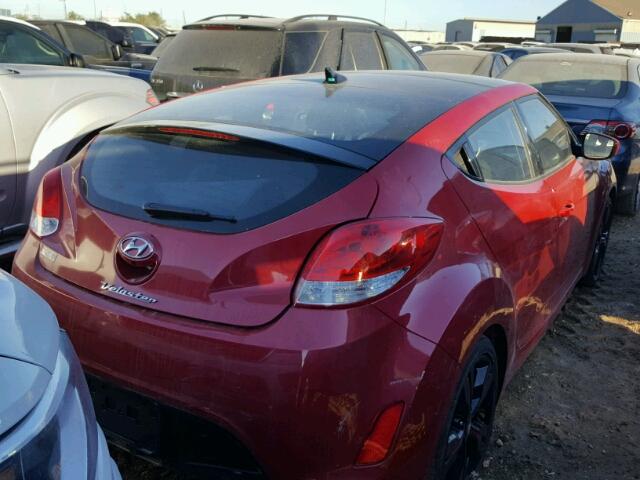 KMHTC6ADXHU322184 - 2017 HYUNDAI VELOSTER RED photo 4