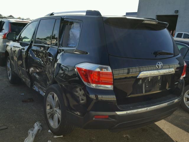 5TDDK3EH5CS115285 - 2012 TOYOTA HIGHLANDER BLACK photo 3