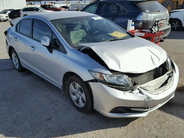 19XFB2E52DE057866 - 2013 HONDA CIVIC LX SILVER photo 1