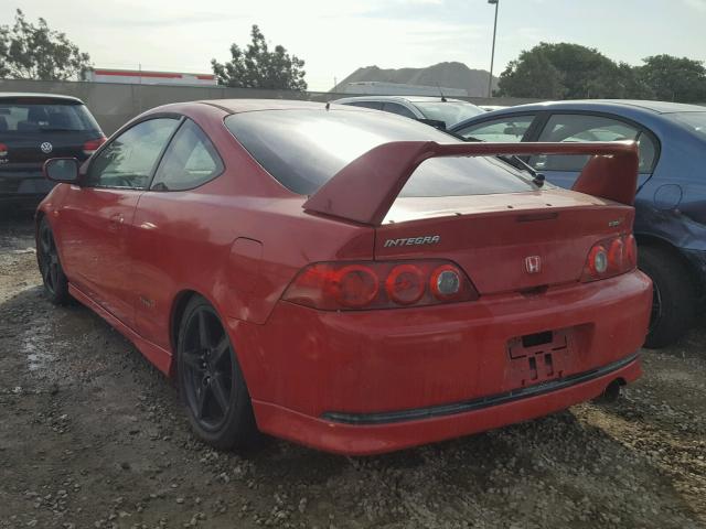 JH4DC53045S004631 - 2005 ACURA RSX TYPE-S RED photo 3