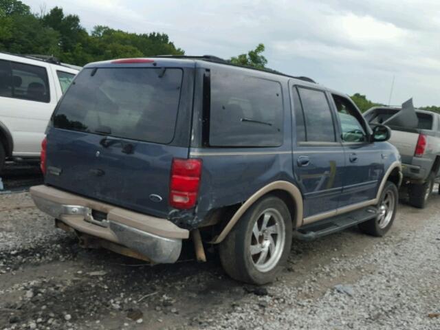 1FMPU18L0XLA43734 - 1999 FORD EXPEDITION BLUE photo 4