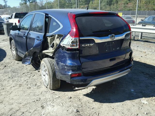 2HKRM4H56GH726087 - 2016 HONDA CR-V EX BLUE photo 3