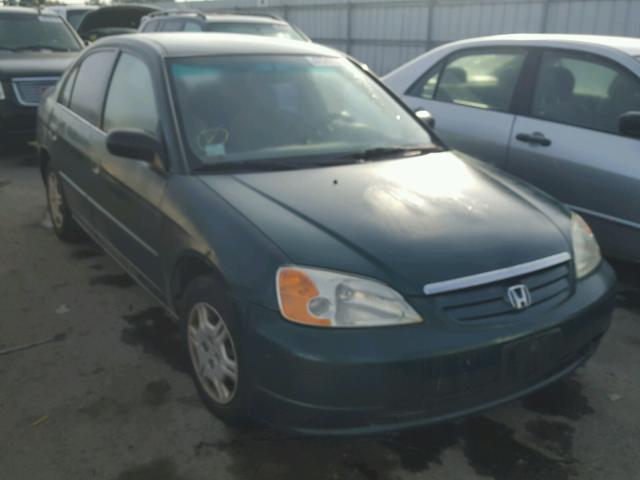 2HGES16561H564114 - 2001 HONDA CIVIC LX GREEN photo 1