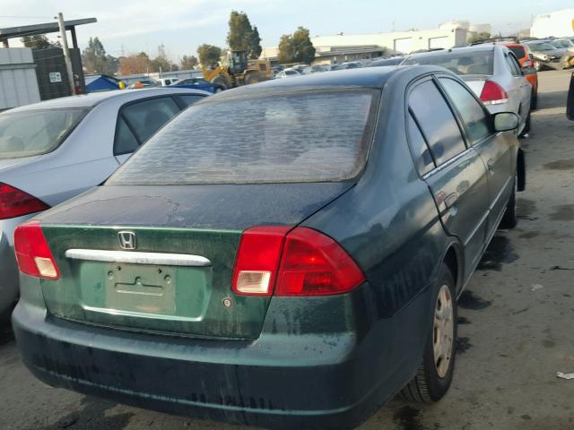 2HGES16561H564114 - 2001 HONDA CIVIC LX GREEN photo 4