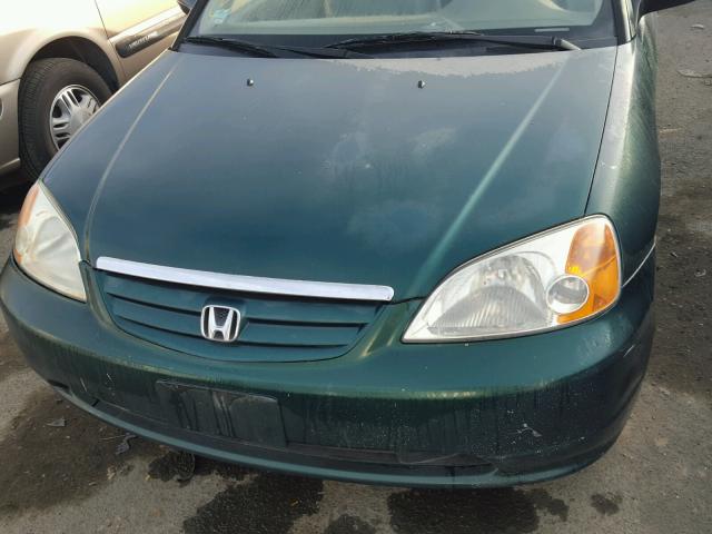 2HGES16561H564114 - 2001 HONDA CIVIC LX GREEN photo 7