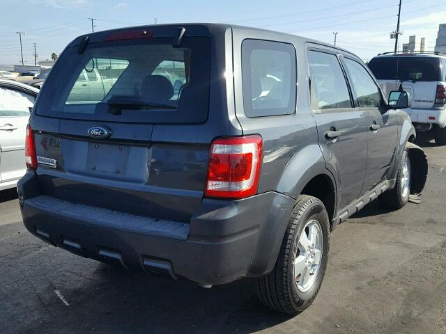 1FMCU02789KA08694 - 2009 FORD ESCAPE XLS GRAY photo 4