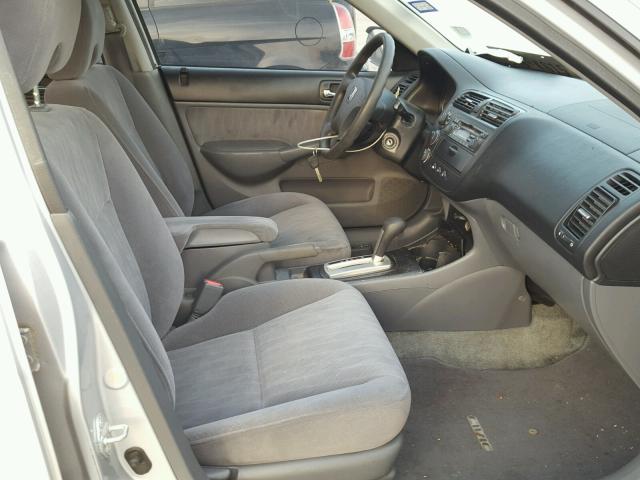 1HGES16523L013958 - 2003 HONDA CIVIC LX SILVER photo 5