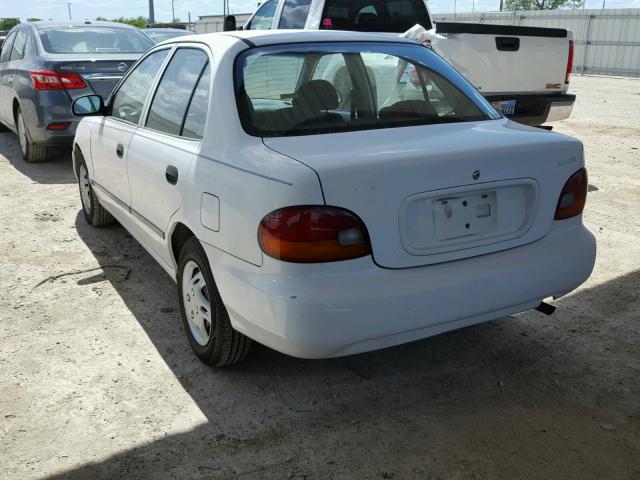 KMHVF14N5TU284458 - 1996 HYUNDAI ACCENT BAS WHITE photo 3