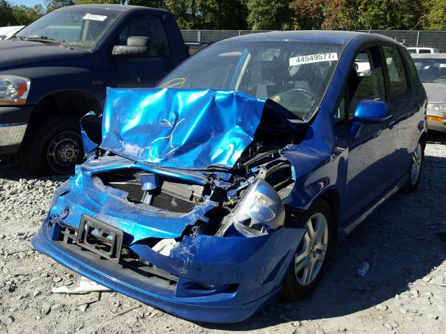 JHMGD38698S000560 - 2008 HONDA FIT BLUE photo 2