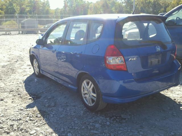 JHMGD38698S000560 - 2008 HONDA FIT BLUE photo 3