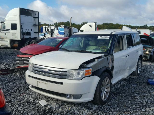 2FMGK5DC8ABA25380 - 2010 FORD FLEX WHITE photo 2