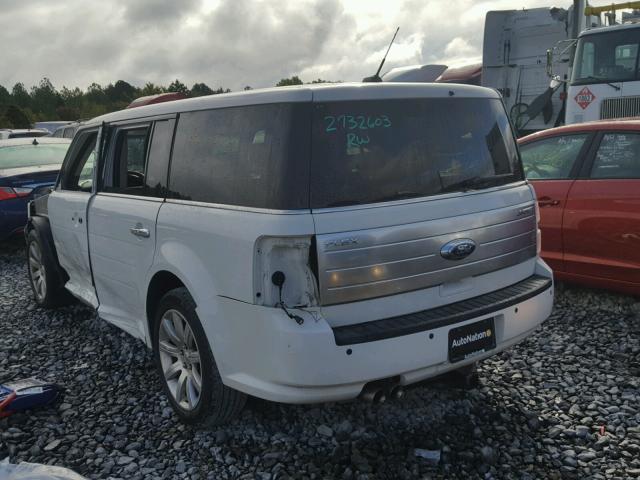 2FMGK5DC8ABA25380 - 2010 FORD FLEX WHITE photo 3