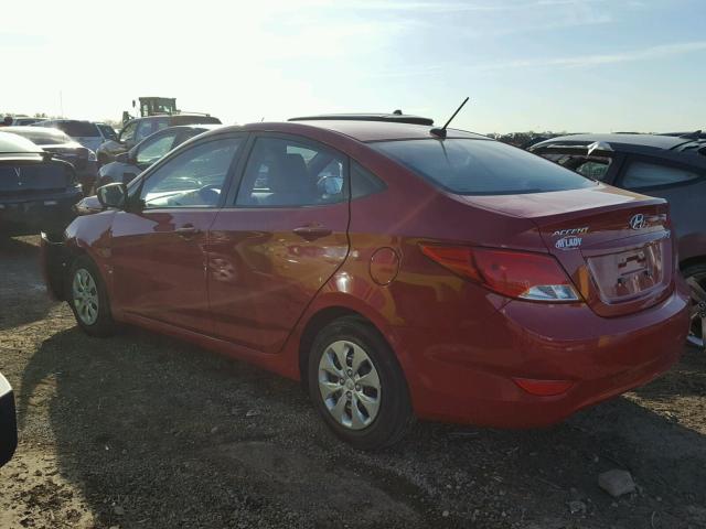 KMHCT4AE1GU983338 - 2016 HYUNDAI ACCENT SE RED photo 3