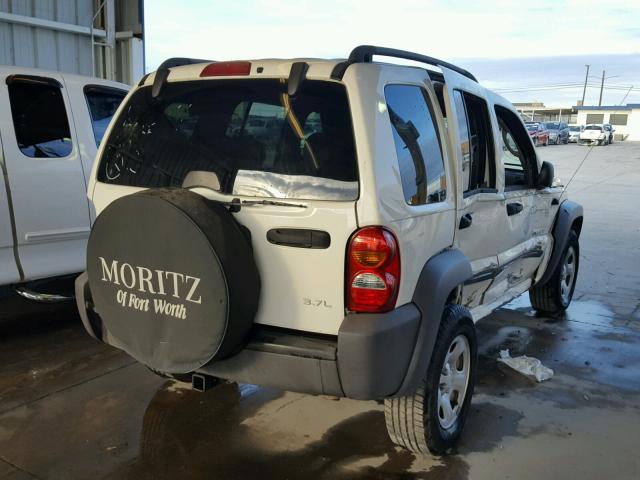 1J4GK48K74W244473 - 2004 JEEP LIBERTY WHITE photo 4