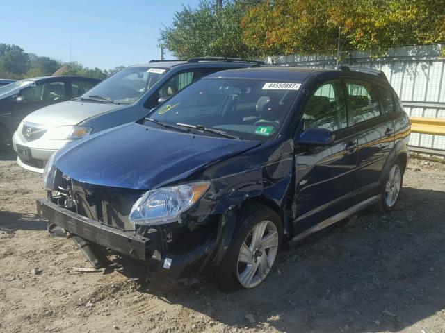 5Y2SL67888Z424564 - 2008 PONTIAC VIBE BLUE photo 2