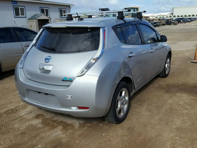 JN1AZ0CP1CT026521 - 2012 NISSAN LEAF SV SILVER photo 4