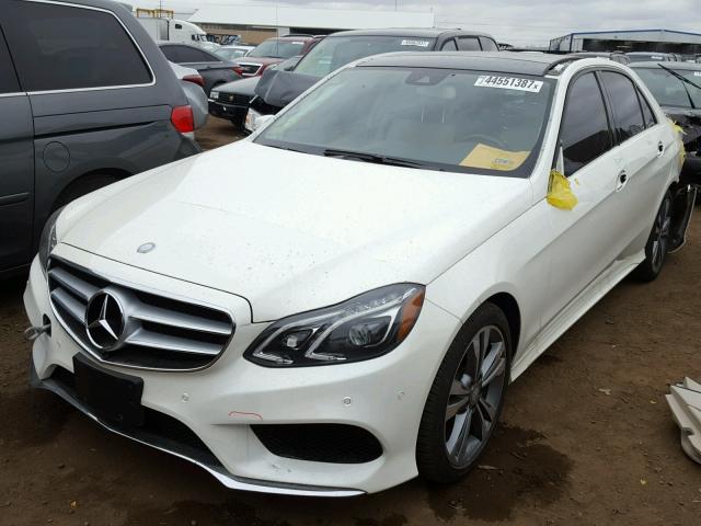 WDDHF8JB3EB027100 - 2014 MERCEDES-BENZ E WHITE photo 2