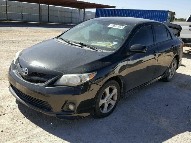 5YFBU4EE0DP117436 - 2013 TOYOTA COROLLA BA BLACK photo 2