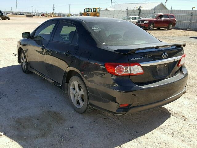 5YFBU4EE0DP117436 - 2013 TOYOTA COROLLA BA BLACK photo 3