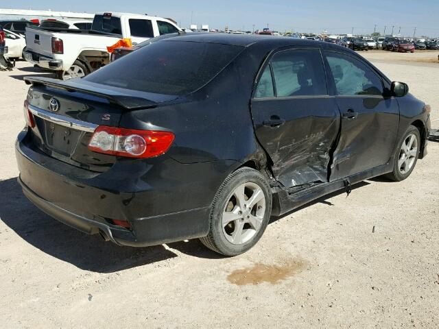 5YFBU4EE0DP117436 - 2013 TOYOTA COROLLA BA BLACK photo 4