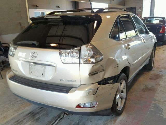 2T2HK31UX7C002639 - 2007 LEXUS RX 350 BEIGE photo 4