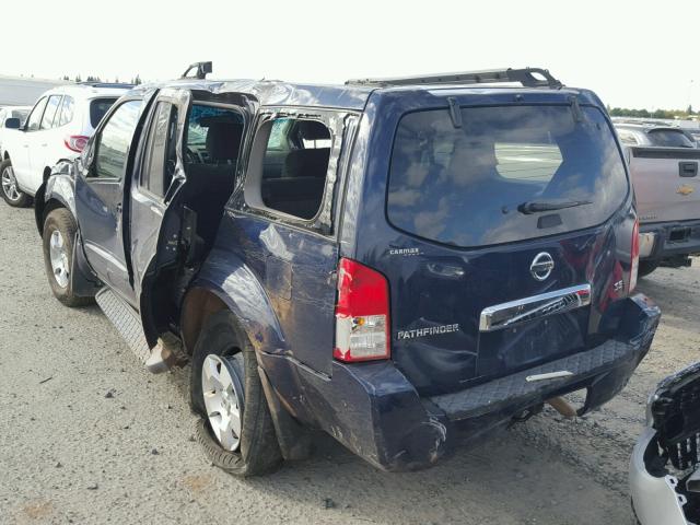 5N1AR18W16C618648 - 2006 NISSAN PATHFINDER BLUE photo 3