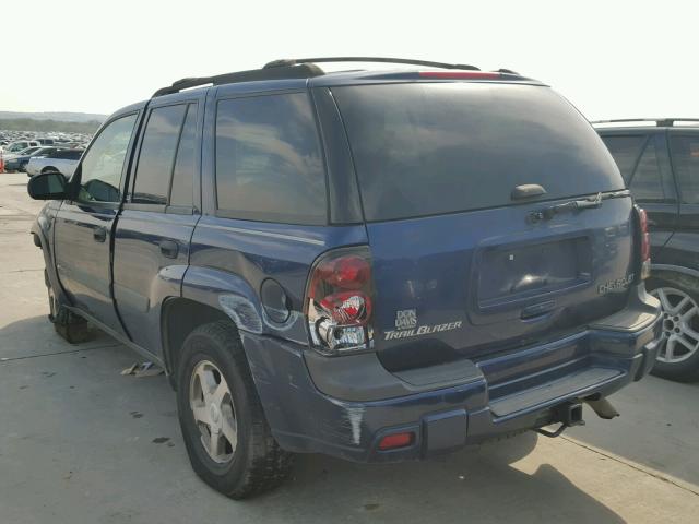 1GNDT13S442115097 - 2004 CHEVROLET TRAILBLAZE BLUE photo 3