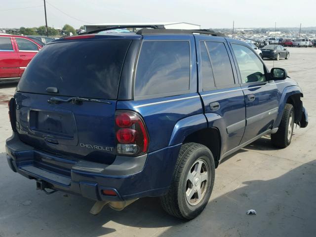 1GNDT13S442115097 - 2004 CHEVROLET TRAILBLAZE BLUE photo 4