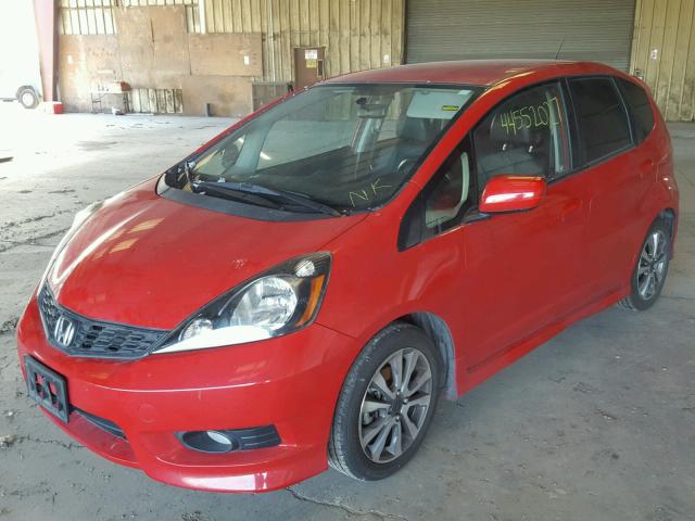 JHMGE8H52DC002270 - 2013 HONDA FIT SPORT RED photo 2