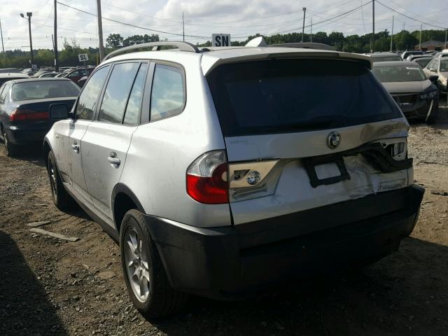 WBXPA734X4WC35629 - 2004 BMW X3 2.5I BLACK photo 3