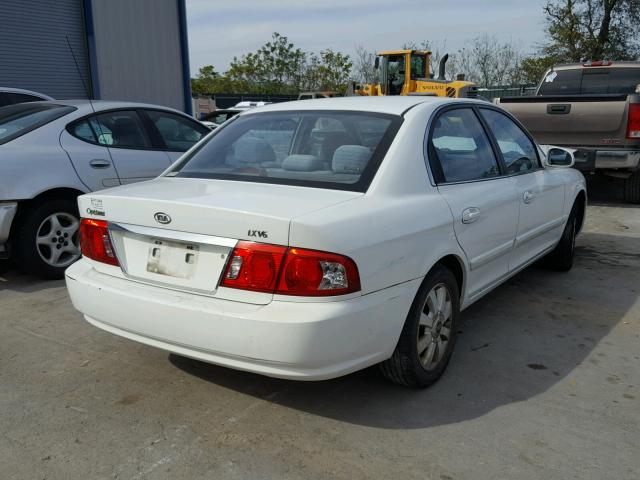 KNAGD128455420086 - 2005 KIA OPTIMA LX WHITE photo 4